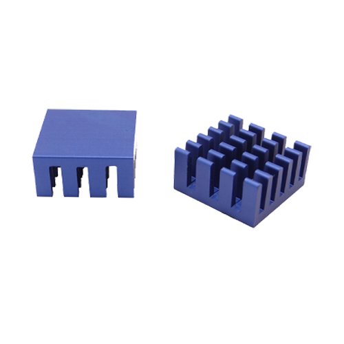 Akust Aluminum Chip Heatsink 0.59x0.59x0.32 Inch Blue 16 PCS