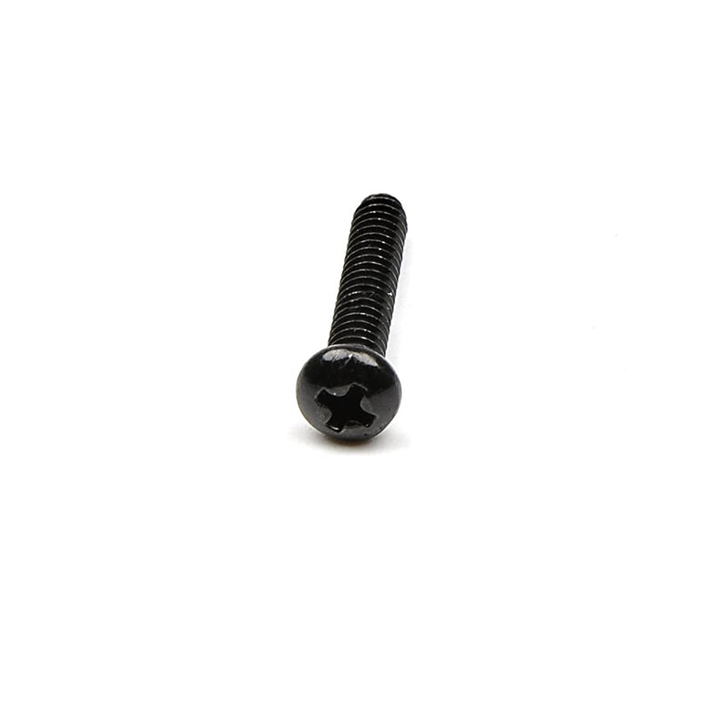 Musiclily Basic 2.8x17mm Metal Metric Thread Single Coil Pickup Mounting Screws for Strat Stratocaster/Tele Telecaster Electric Guitar, Black(Set of 20)