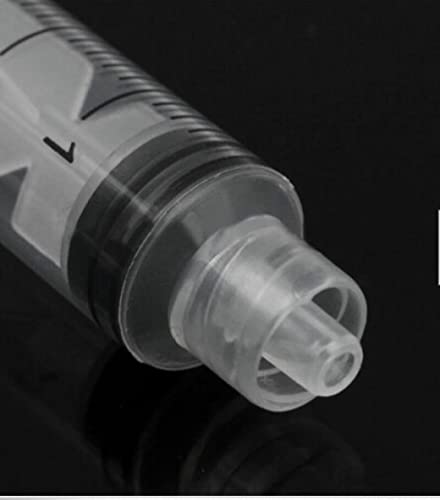 Plastic Syringe Luer Lock With Measurement No Needle for Scientific Labs Liquid Measuring, 20ml 10pcs