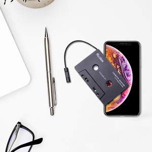 Reshow Bluetooth Cassette Adapter for Car with Stereo Audio, Wireless Cassette Tape to Aux Adapter Smartphone Cassette Adapter (Black)