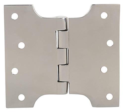 Ssiskcon Parliament Door Hinge Wide Throw Expandable Swing Clear Reversible Interior Exterior Nrp Mirror Polished 32 Stainless Steel 4 Inch x 2 Inch x 4 Inch with 8 Self Drilling Screws (Pack of 1) Pack of 1