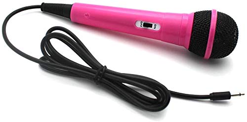 [AUSTRALIA] - Wired Karaoke Microphone Singing for Kids Handheld Dynamic Microphone Compatible with Children Machines Toy Girls Family Entertainment Birthday Party Classroom Use(Pink) 