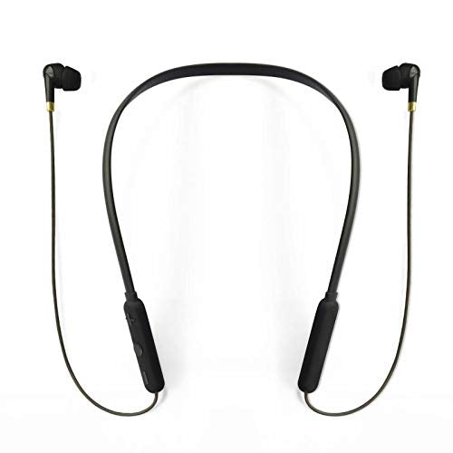 Neckband Bluetooth Headset with Mic, 9 Hrs Playtime,Stereo Wireless Bluetooth Neckband Earbuds w/mic, Bluetooth 5.0 Wireless Headphones, IPX4 Waterproof Sport Gym Running Music Earphones - Black