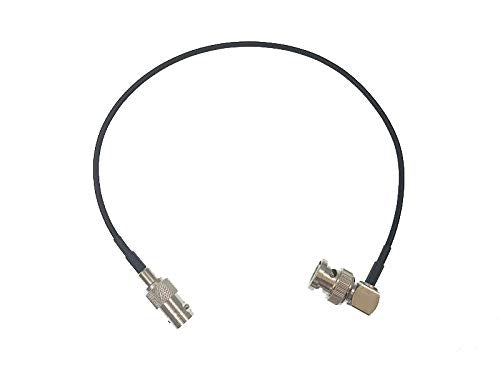 Uonecn BNC Female Straight to BNC Male Right Angle SDI Cable for Camera 50 ohm