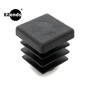 EZends 1/2 Inch Square Plastic End Plug, for Square tubing (20) 20