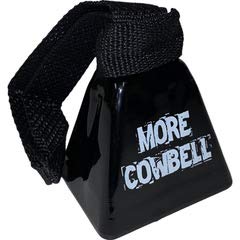 MORE Cowbell: 3-1/2" high bell with printed MORE Cowbell SNL Skit