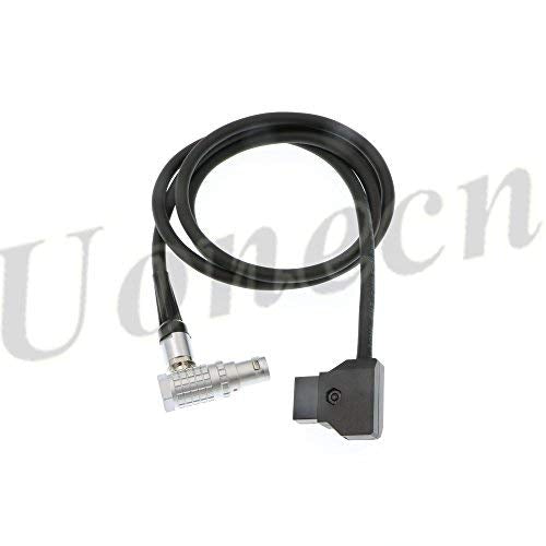 Uonecn Red Epic Scarlet Camera Power Cable D Tap to Right Angle 1B 6 Pin Female Flexible Thin Cord 39''