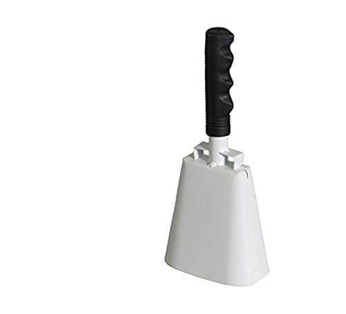 Cowbell With Comfortable Stick Rubber Grip Handle And Built-in Clapper 10” Inch Steel Great For Weddings, Sport Events, Farm & Rodeos, Birthday Parties, Marching Bands, and Musical Events (10")