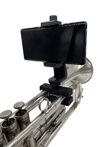 GripOPhone Trumpet Lyre - Securely Mount Your Phone to Your Horn, Easily Read Music from PDF, Take videos while playing, Made in USA!!