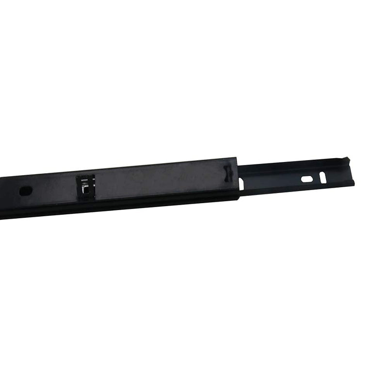 [AUSTRALIA] - MroMax 14-Inch Cold Rolled Steel Drawer Slides, 2 Fold Ball Bearing Slide Track Rail 2 Sections Steel Heavy Runners Ball 27mm Wide 55lb Capacity Black 1 Pair 
