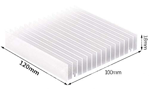 eivvia 120×100×18 1pcs Control System Components Aluminum Alloy Profile Heat Sink/Multimedia Equipment Aluminum Heat Sink