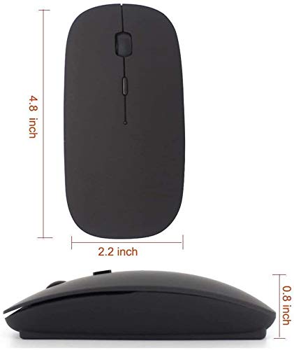 Bluetooth Mouse,Rechargeable Wireless Mouse for MacBook Pro/MacBook Air,Bluetooth Wireless Mouse for Laptop/PC/Mac/iPad pro/Computer Black