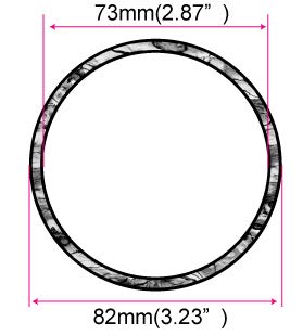 Inlay Sticker Decal for Tenor Ukuleles - Soundhole Rosette/Purfling - Abalone Blue