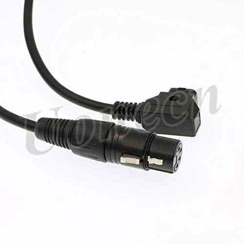 Uonecn Practilite 602 DSLR Camcorder Power Cable XLR 4 pin Female to D-tap Male for Sony F55 SXS Camera