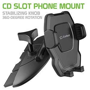 Cellet CD Slot Phone Holder, Cradle Mount with One-Touch Design Compatible for Samsung Note 20 10 9 8 Galaxy S21 S20 S10 S9 S8 J7 J3 A71 A52 A51 A50 A42 A32 A21 A20 A12 A11 A10e A02s A01 J2 Dash
