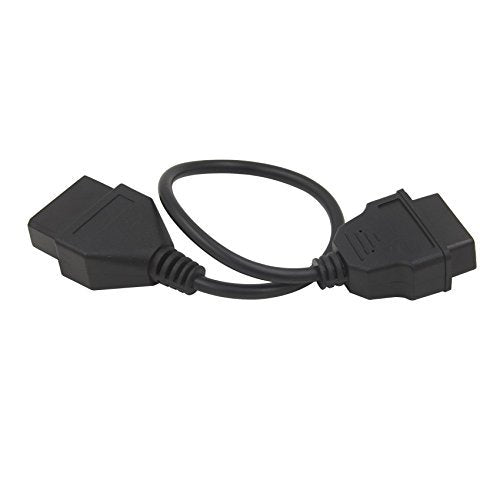 E-Car Connection 14 Pin Male to 16 Pin Female OBD OBDII Cable Scanner Extension Adapter Cord for Nissan Vehicles