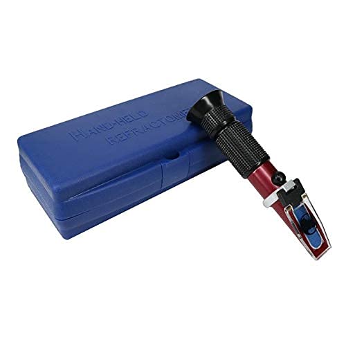 Rhino Wine Refractometer (0-25% Vol & 0-40% Brix) for Grape Wine Brewing, with Automatic Temperature Compensation, Teflon Coating