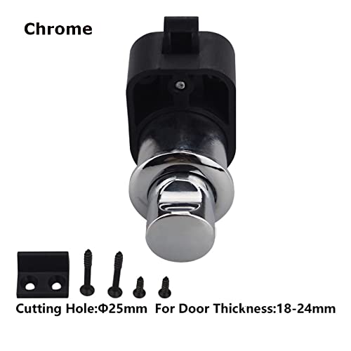 Encell Set of 3 Push Button Lock for RV Motorhome Boat Cabinets Chrome