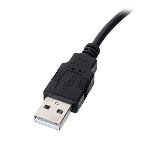 CY Mini USB to USB Cable 5pin USB-A to Mini USB-B Data Cable Up Angled Black Up 0.5m