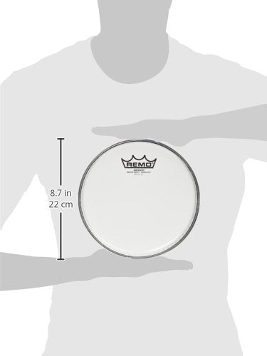 Remo Emperor Smooth White Crimplock Tenor Drumhead, 8"
