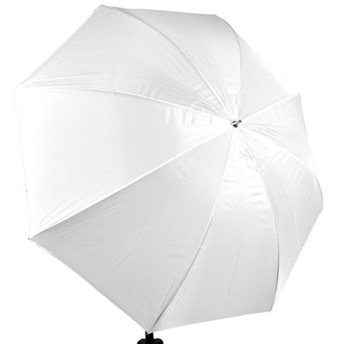 CowboyStudio 43in White Satin Umbrella with Reflective Silver Backing and Removable Black Cover 43 inch