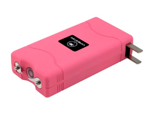 VIPERTEK VTS-880-30 Billion Mini Stun Gun - Rechargeable with LED Flashlight, Pink