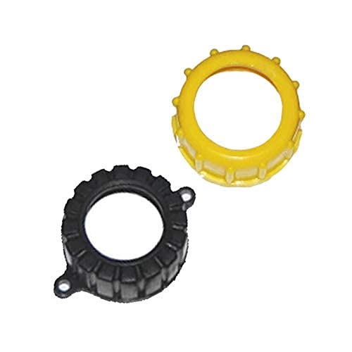 Retail Pack Flexible Replacement Gas Spout with 2 Screw Collar Caps(1 Fine & 1 Coarse - Fits Most Of The Cans), 2 Base Caps, 1 Stopper Cap and 1 Stainless Steel Filter/Flame Arrestor.