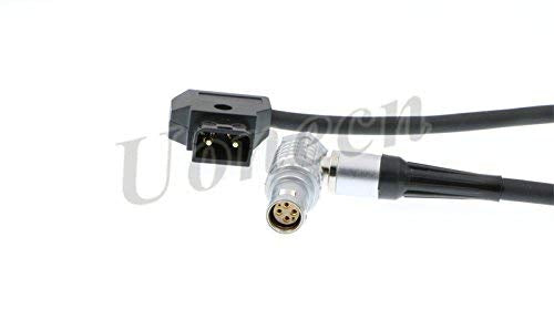 Uonecn Red Epic Scarlet Camera Power Cable D Tap to Right Angle 1B 6 Pin Female Flexible Thin Cord 39''