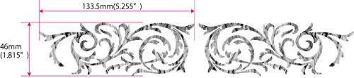 Inlay Stickers for Guitars & Bass - Ornamental Swirl (L&R Set) - WhitePearl, B-166OS-WT