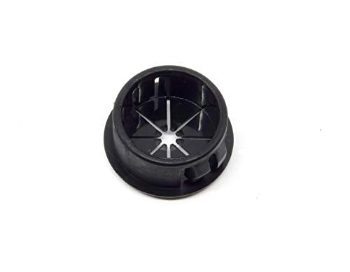 Pkg of 100 - Black Nylon Push in Expandable Grommet 1/2 - Inside Diam 1/2" Max, Outside Diam 55/64", Fits Hole Size 3/4", Panel Thickness 1/32"-1/8"