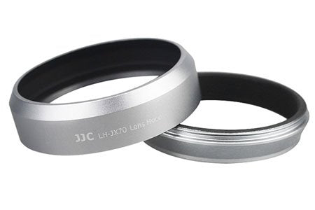 LH-JX70 Silver Metal Lens Hood 49mm Filter Adapter Ring Cap Thread for Fujifilm X70 Camera Replaces Fujifilm LH-X70