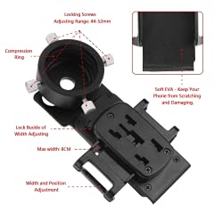 [AUSTRALIA] - Astromania Smartphone iPhone Adapter with T2 Thread and Eyepiece Adapter 44-52mm - for Photography with telescopes and Spotting Scope or Binoculars IPhone and Eyepiece Adapter 44 - 52mm 