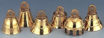 Dozen 2.5" Assorted Brass Bells