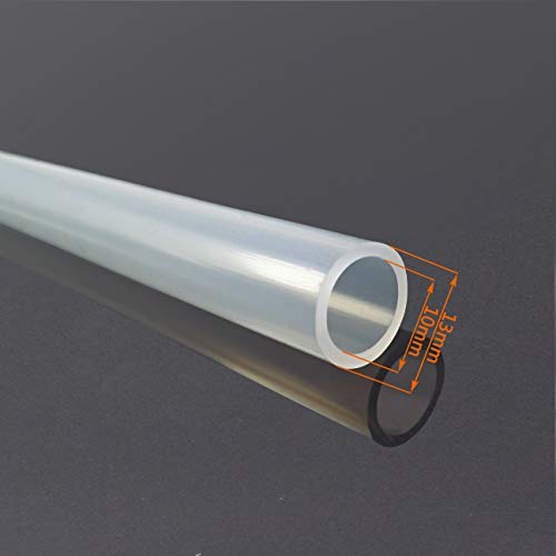 Silicone Tubing, Home Brewing and Winemaking Silicone Tubing, 10mm(3/8 inch) ID x 13mm(1/2 inch) OD, 10 ft, High Temp Food Grade Tube, Flexible Hose Pipe with Stainless Worm Gear Hose Clamps