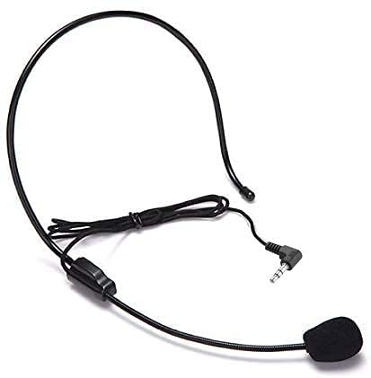 Over Ear 3.5mm Hands Free Cardioid Wired Audio Boom Condenser Classroom Mic Headset Microphone mic for UHF-938 ATG-100T Tour Guide System Voice Amplifier Conference PC Laptop Tablet