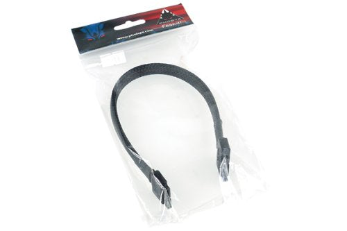 Phobya SATA Power Extension Cable, 30cm, Sleeved, Black