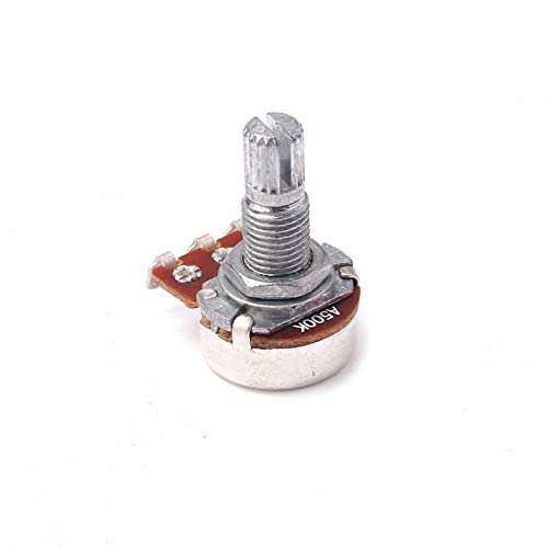 Alnicov Mini Guitar Potentiometers Pots A500K Long Split Shaft Tone Volume Audio Control for Electric Guitar Bass