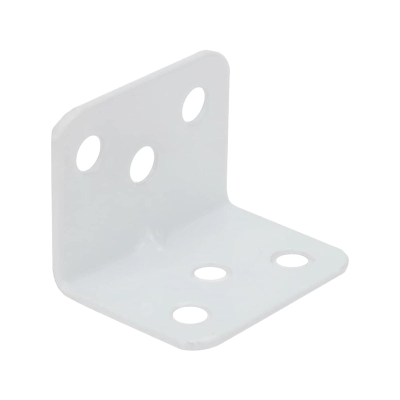 Tsnamay 90 Degree L Shaped White Right Angle Bracket Corner Brace Support with Screws,28x28x34X2mm(L*W*H*T),Pack of 10 28x28x34x2mm 10P