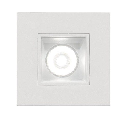 NICOR Lighting 2 inch Square LED Downlight with Baffle Trim in White, 4000K (DQR2-10-120-4K-WH-BF) 4000K Color Temperature