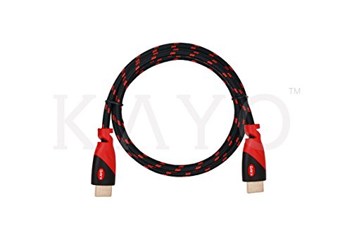 HDMI Cable 3ft[5 Pack]-KAYO High Speed HDMI Cable 4K@60H|18Gbps[Supports 4K@60Hz UHD,3D,2160P,1080P,Ethernet]-28AWG Braided HDMI2.0b Cord-Audio Return(ARC),Xbox360,PS4/PS3,Apple TV,Roku,BONUS CableTie 3FT -5PK