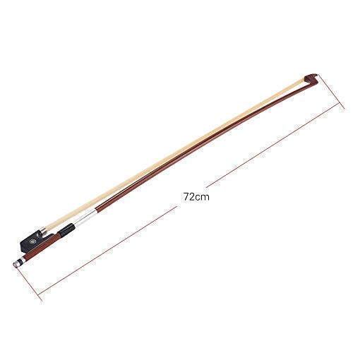 Violin Bow 4/4 Superior Brazilwood Violin Bow Ebony Frog White Horse Hair Well Balanced Handmade Intermediate Users Advance Students Violin Bow