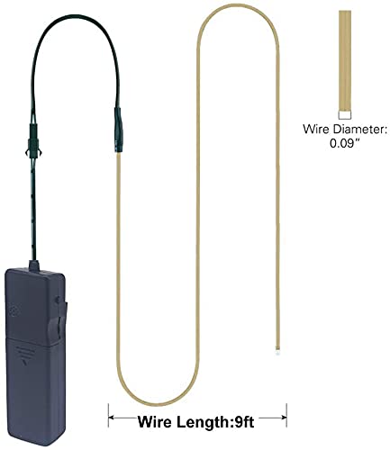 [AUSTRALIA] - EL Wire White, Sounds Control /Constant Light/Flash 9ft Neon Lights Neon Wire Neon Glowing Strobing Electroluminescent Wire with Battery Operated for Parties, Halloween, DIY Decoration 