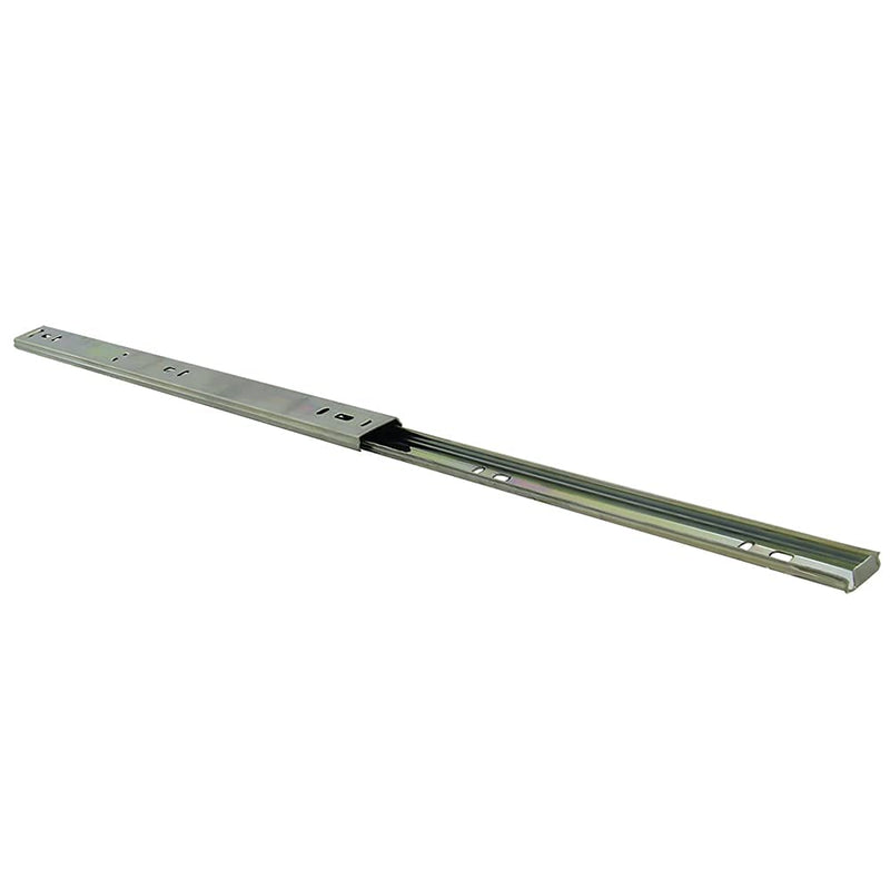 [AUSTRALIA] - Juvielich Metal 2 Fold Ball Drawer Slides Track Rail for Furniture Drawers Cold Rolled Steel Ball Bearing Side Mount Drawer Slides Silver Tone 16" Length 1.06" Wide 1Pair 