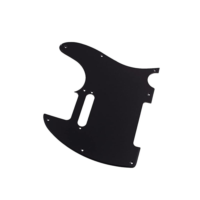 Alnicov 8 Hole Telecaster Pickguard for USA/Mexican Made American Standard Telecaster Modern Style Parts,1Ply Black