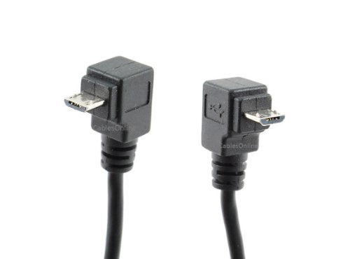 CablesOnline 9in USB Micro-B Male Right Angle (Up Position) to Female Extension Cable (AD-U44)