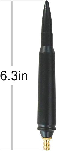 [AUSTRALIA] - ZYTC Bullet Style Stubby Antenna Mast Radio Aerial Black Replacement Fit Jeep Wrangler JK & JL & TJ 1997-2019 | 5.7 inches 