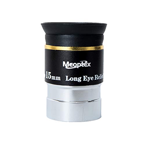 MEOPTEX 1.25" 6mm 9mm 15mm 20mm 66-Degree Ultra Wide Angle Eyepiece for Telescope (15mm)