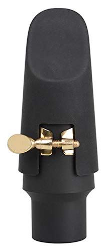 Jiayouy Gold Ligature Fastener and Plastic Cap for Tenor Sax Saxophone Mouthpiece 2pcs