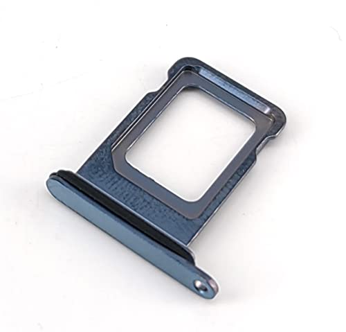 SIM Card Tray Holder Slot with Rubber Waterproof Gasket Replacement incl. Open Eject Pin for iPhone 13 Pro and 13 Pro Max (Dual Sim) Blue