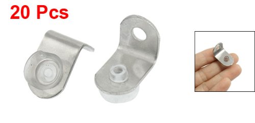 uxcell 20mm x 15mm Metal Corner Brace Joint Right Angle Bracket Silver Tone 20Pcs